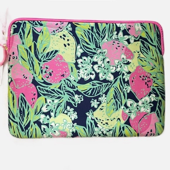Lilly Pulitzer Laptop Ipad Sleeve Case in Spill The Juice Original Signature - Picture 5 of 12